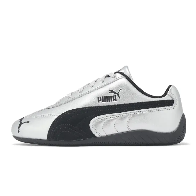 【PUMA】休閒鞋 Speedcat Metallic 男鞋 女鞋 銀 黑 皮革 賽車鞋 ROSE同款(403689-01)