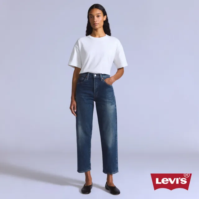 【LEVIS】BLUETAB™ Column 日本製高腰直筒牛仔褲 / 微彈布邊面料 女生牛仔褲 人氣新品 A5888-0011