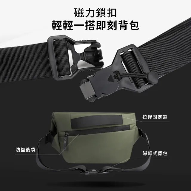 【Starshop】雙11 快拆磁吸斜跨包 騎士胸包 日常通勤包 側背包 腰包 休閒包 單肩包 男生包包(開