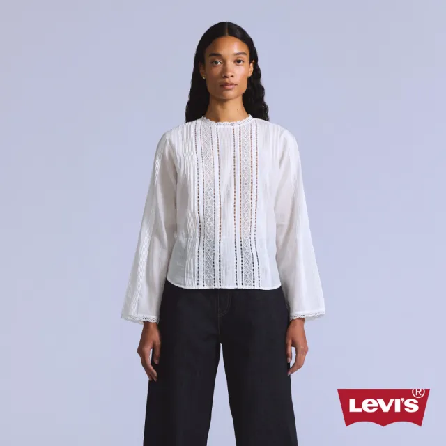 【LEVIS】BLUETAB™ Palmo苧麻混紡襯衫 / 刺繡蕾絲 / 綁帶收腰 女生上衣 熱賣單品 003JV-0000