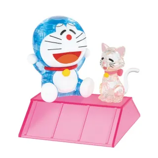 【Doraemon 哆啦A夢】Beverly 透明立體拼圖 - 哆啦A夢&小咪(小叮噹)