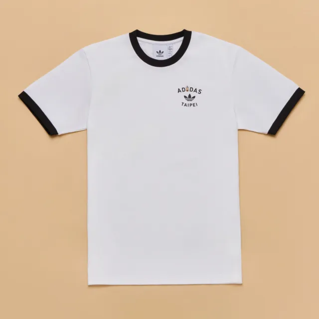【adidas 愛迪達】BUBBLE TEA TAIPEI 短袖上衣(KE1333 男款 ORIGINALS限定珍珠奶茶T恤 白)