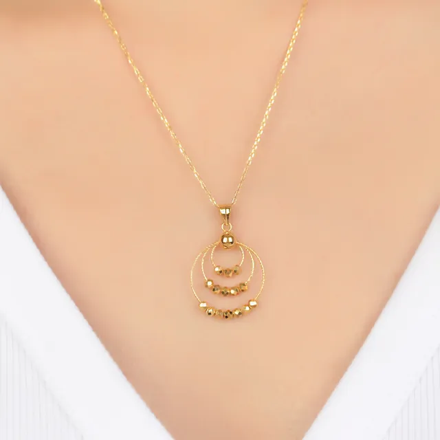 【迎鶴金品】黃金9999月之漣漪墜子(0.53錢)