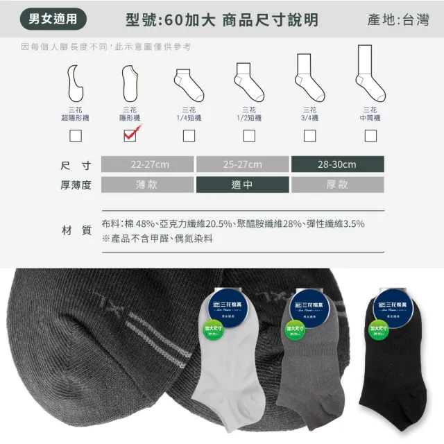 【SunFlower三花】加大襪隱形襪.襪子(短襪.大尺碼襪)