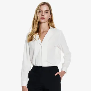 【SST&C】女裝 白色西裝領設計長袖上著/襯衫01082504005(換季55折)