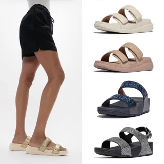 【FitFlop】F-MODE GO 可調式厚底雙帶涼鞋-女(四色)