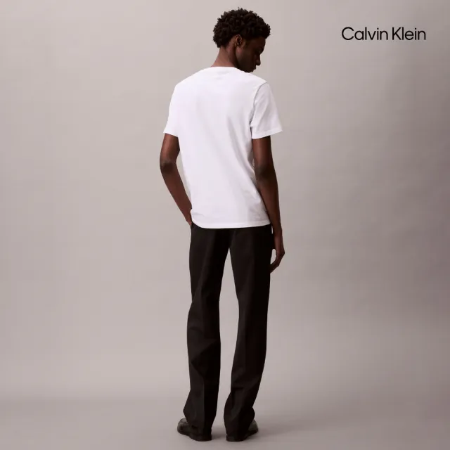【CALVIN KLEIN】官方旗艦館CK 純色 Liquid Touch 液感圓領 T 恤_白色