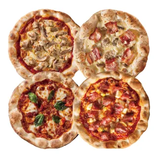 【金品】雙倍起司8吋披薩 12盒組 口味任選4種(迷迭香春雞/瑪格麗特/磨菇培根/香腸起士/比薩/冷凍食品)