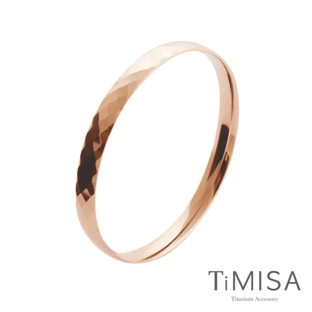 【TiMISA】格緻真愛 純鈦手環 寬版(兩色可選)