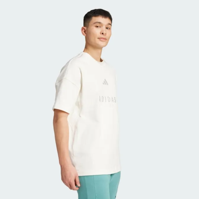 【adidas 愛迪達】短袖上衣 男 亞規 M A SZN G T 米白 JL6552