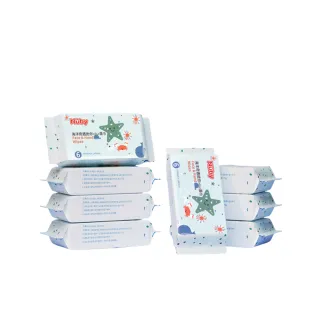 【Nuby官方直營】海洋奇遇迷你HOLD濕巾6抽x8包
