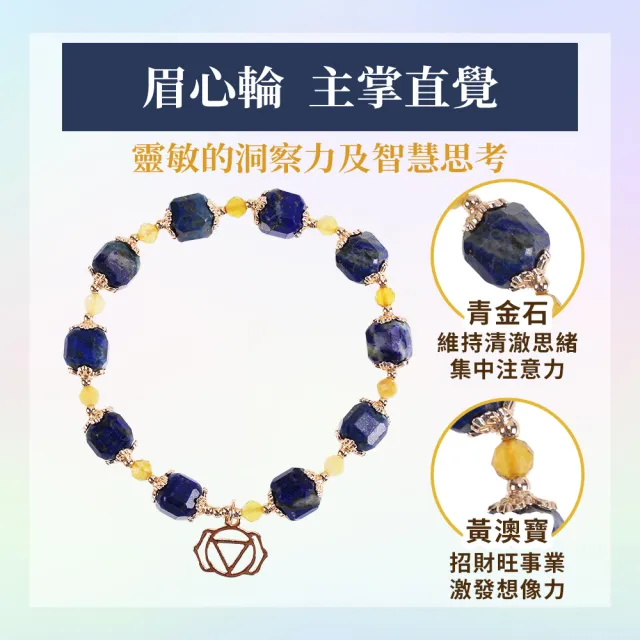 【雨揚】雙11 七脈輪能量方糖手鍊系列(草莓晶/太陽石/黃水晶/綠雲母/天河石/青金石/紫水晶)