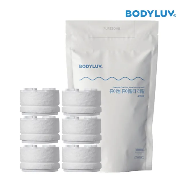 【BODYLUV】第二代廚房水龍頭過濾器(固定型)+第二代濾芯6入