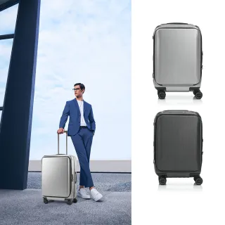 【Samsonite 新秀麗】20吋 UNIMAX  前開式輕量PC防盜拉鍊避震煞車輪登機箱/行李箱/旅行箱(兩色可選)
