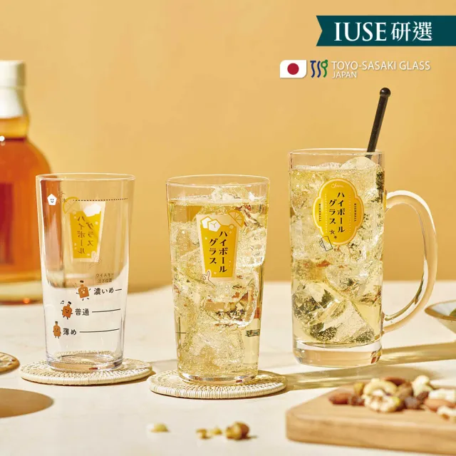 【IUSE】日本Toyo-Sasaki｜HighBall把手玻璃杯435ml-2入組(日本高質量玻璃代表)