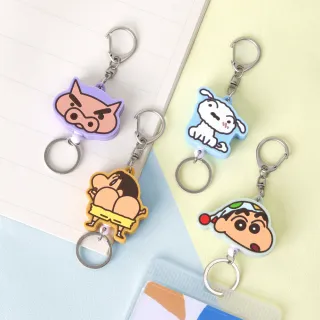 【Norns】伸縮易拉扣(史努比 蠟筆小新 小白 肥嘟嘟左衛門 Moomin 姆明 樹精 伸縮證件夾 鑰匙圈 吊飾)