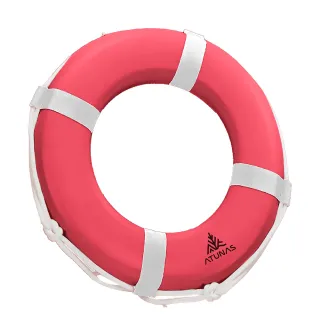 【ATUNAS 歐都納】素色救生圈/一體成形/加繩(4622RC-R紅/泳渡溪潭/戲水/水上安全浮具/急救圈)