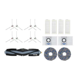 【刷刷君】ECOVACS科沃斯 T20 OMNI 副廠耗材配件 替換備品(主刷x1 邊刷x4 濾網x4 拖布x2 集塵袋x2)