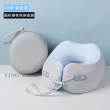 【YING SHUO】買一送一 旅行便攜加高護頸涼感U型枕 贈收納盒(強力環繞支撐  飛機頸枕 不歪脖)