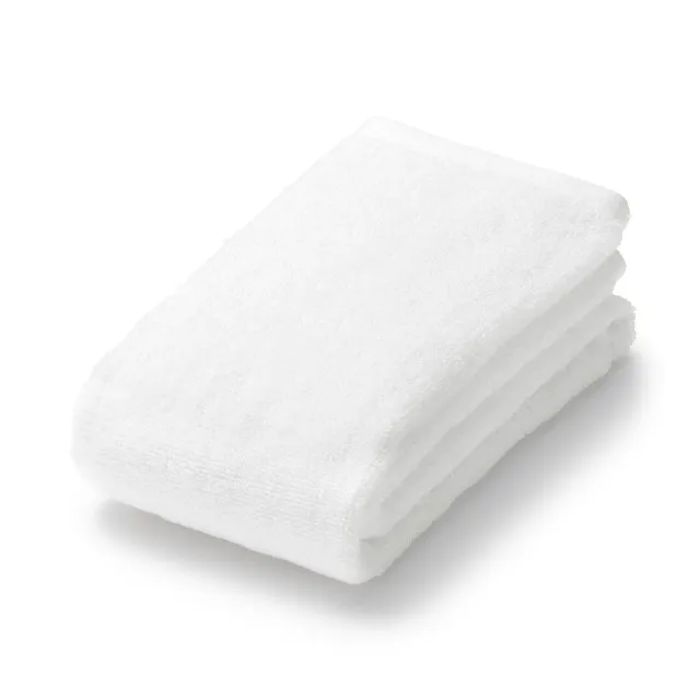 【MUJI 無印良品】棉圈絨雙線織面用巾/可吊掛 成品尺寸:W34×L85 cm(柔白/灰色/綠色/粉米色/墨黑色)