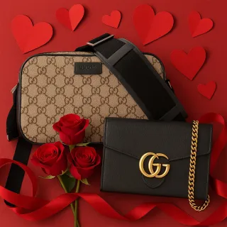 【GUCCI 古馳】GG Marmont 翻蓋WOC/GG Supreme 相機包(多款任選)