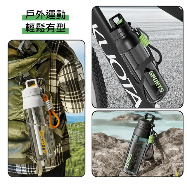 【QHL 酷奇】tritan便攜雙飲運動水壺-700ml(水壺/環保杯/吸管水壺/運動水壺)