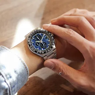 【CITIZEN 星辰】鈦金屬 全球電波 光動能腕錶 43.5MM 新年禮物 交換禮物(AT8238-84L/AT8238-84M)