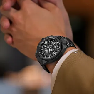 【CITIZEN 星辰】ATTESA 鈦金屬 萬年曆 GPS 光動能錶44MM 黑 新年禮物 交換禮物(CC4105-69E)