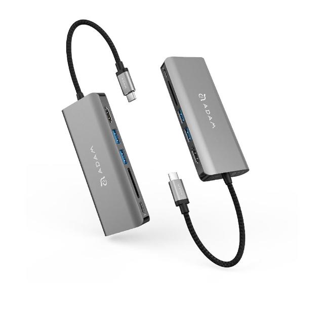 【ADAM 亞果元素】Hub A01 Type-C 100W 6 合 1 多功能轉接器(一秒擴充MacBook Pro)