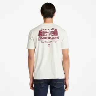 【Timberland 官方旗艦】男款白色休閒口袋短袖T恤(A6BRGCM9)