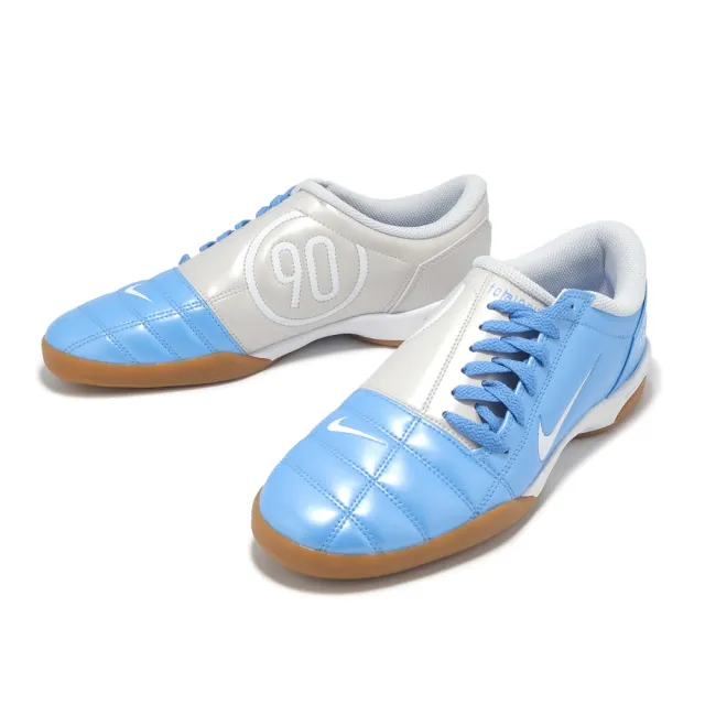【NIKE 耐吉】休閒鞋 Total 90 男鞋 藍 銀 膠底 足球風 復古 皮革(HQ2851-400)