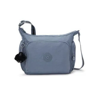 【KIPLING官方旗艦館】『牛角包』岩石藍多袋實用側背包-GABB