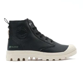 【Palladium】PAMPA HI RE-VEGAN LTH拉鍊高筒靴/男鞋/女鞋-休閒鞋-黑/奶白(74378-008-M)
