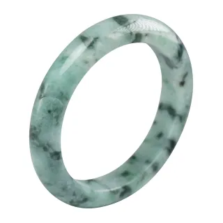 【漢石齋】天然翡翠A貨 手鐲玉鐲 飄花種 福 利 品(手圍19.1/ 版寬12.5mm)