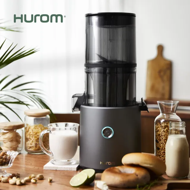 【HUROM】智能慢磨蔬果機(H-300E-DBBC03/TG/鐵灰色) + sodastream 氣泡水機 spirit