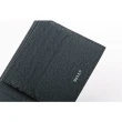 【BALLY】Trasai 防刮牛皮黑白條紋對開8卡短夾(深藍色)