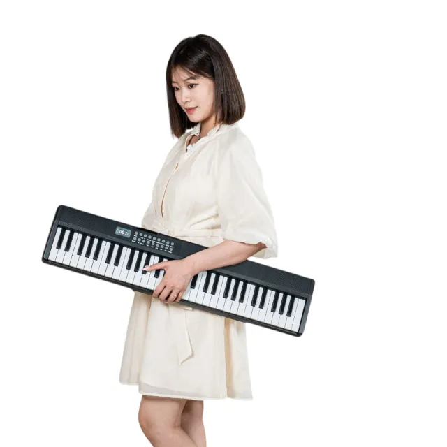 【Octave Baby 八度寶貝】成人兒童玩具平價版61鍵折疊式電鋼琴(折疊電子琴 兒童教學玩具 學琴練琴)