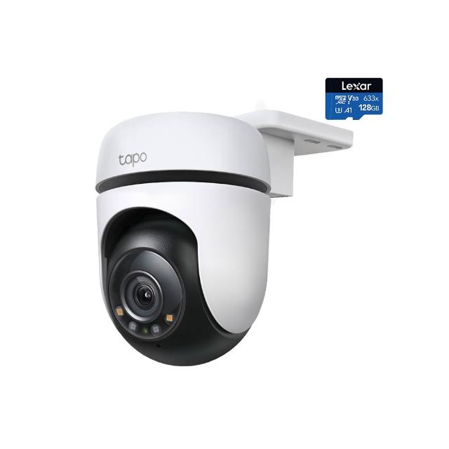(128G記憶卡組)【TP-Link】Tapo C510W 2K 300萬畫素AI偵測戶外旋轉無線網路攝影機/監視器 IP CAM(全彩夜視)