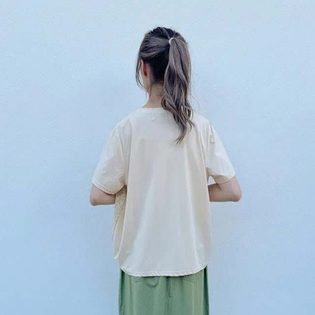 【Hana Mokuba】花木馬日系女裝圓領花紋印花上衣(T恤)