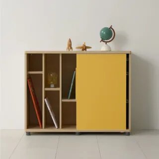 【iloom 怡倫家居】DOODLE 書櫃收納櫃 雙色開合門片(書櫃 書架 兒童書架 置物書架)