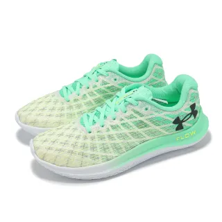 【UNDER ARMOUR】慢跑鞋 Flow Velociti Wind 2 女鞋 綠 白 緩衝 路跑 UA 運動鞋(3025662106)