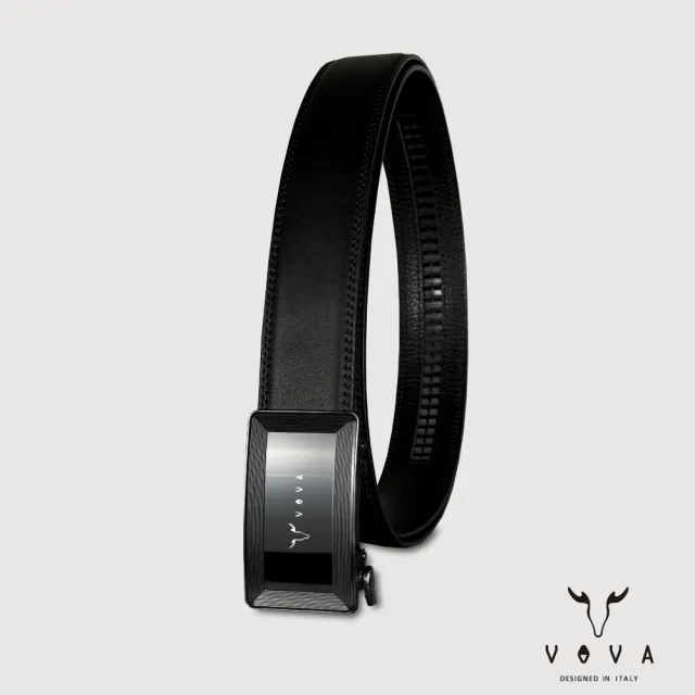 【VOVA 沃汎】職場型男 幾何自動扣皮帶-鎗色(VA019-008-SGU) 送禮推薦