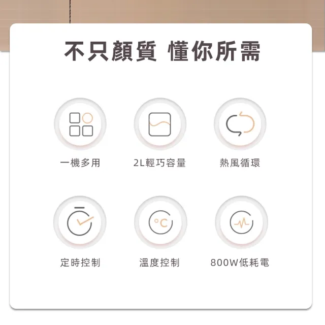【THOMSON】2L 輕巧唯美氣炸鍋 TM-SAT28A(小資 租屋 健康餐 送禮 濾油架 不沾鍋 安全斷電)