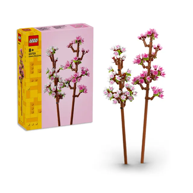 【LEGO 樂高】Botanicals 40647蓮花 & 40725櫻花_2入組(居家擺飾 禮物 花藝 手工藝 情人節禮物)