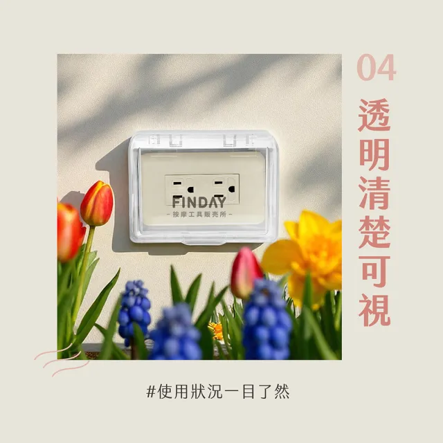 FINDAY﹞插座防水保護蓋3入組(台灣製｜插座保護蓋｜電鈴防護蓋｜插座蓋