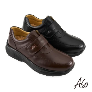 【A.S.O 阿瘦集團】A.S.O 活氧氣墊系列-防水商務黏帶款氣墊鞋(男鞋_2色任選_新品上市)