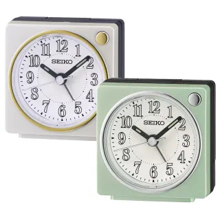 【SEIKO 精工】滑動式靜音秒針防貪睡鬧鐘-2色可選(QHE197M/QHE197W/速)