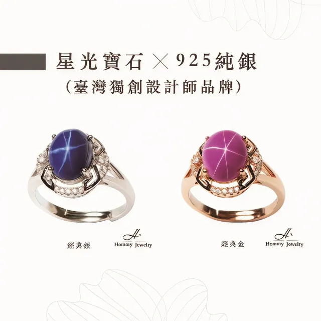 【幸福珠寶】ANNE公主 紅寶石戒指 法國星鑽(六道星芒 貓眼 Happy  母親節禮物  )