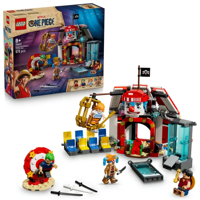 【LEGO 樂高】航海王系列 75637 小丑巴其的馬戲團帳篷(ONE PIECE 魯夫 居家擺設 玩具積木)