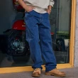 【Dickies】男款石洗靛藍色純棉多口袋休閒直筒牛仔伐木工裝長褲｜DK001993C7K